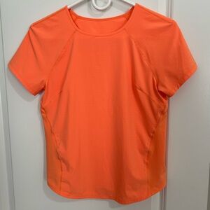 Lululemon Lightweight Stretch Run Short Sleeve Top Orange Soda Size 4